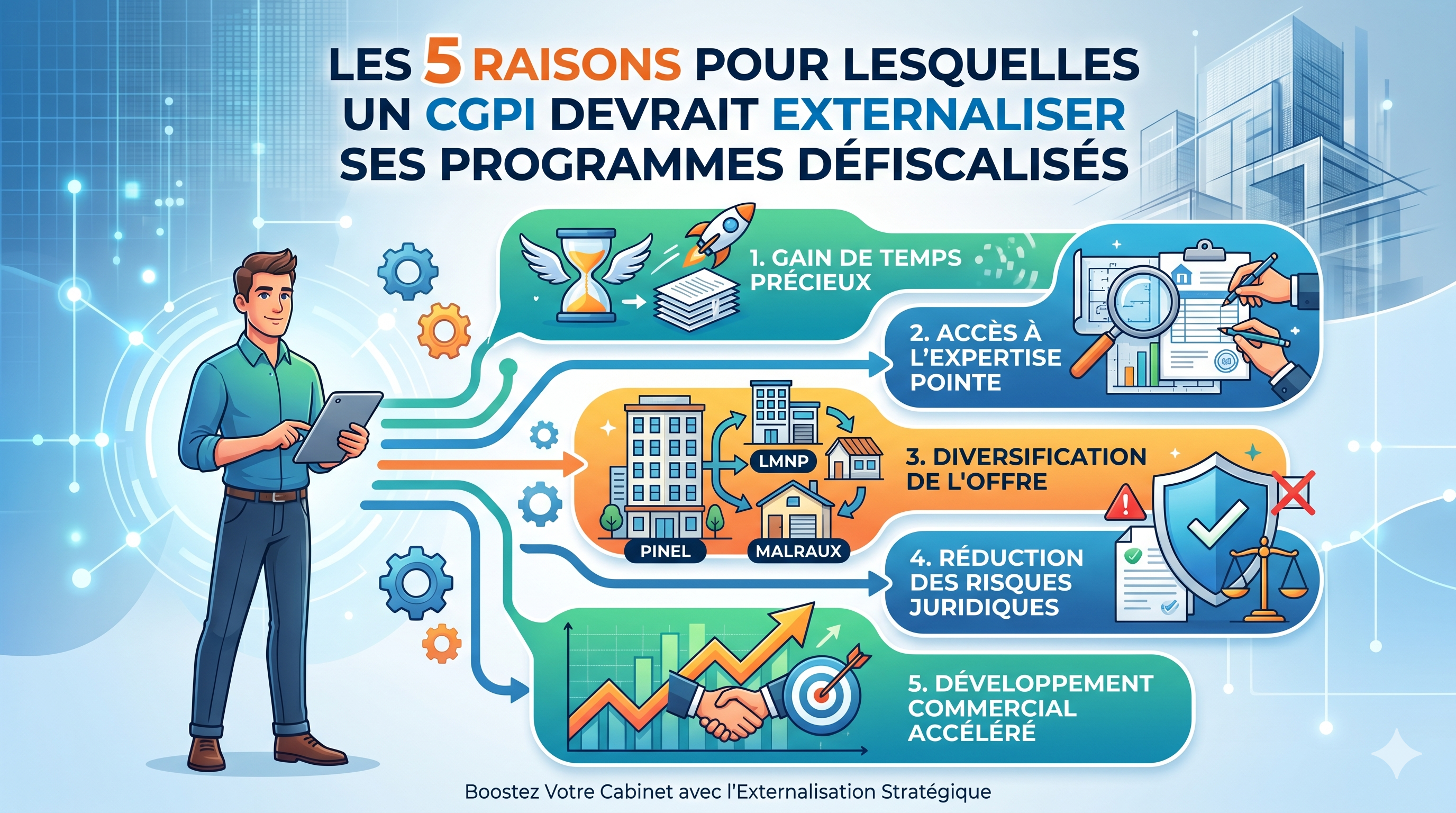 5 raisons pour lesquelles un CGPI devrait externaliser ses programmes défiscalisés