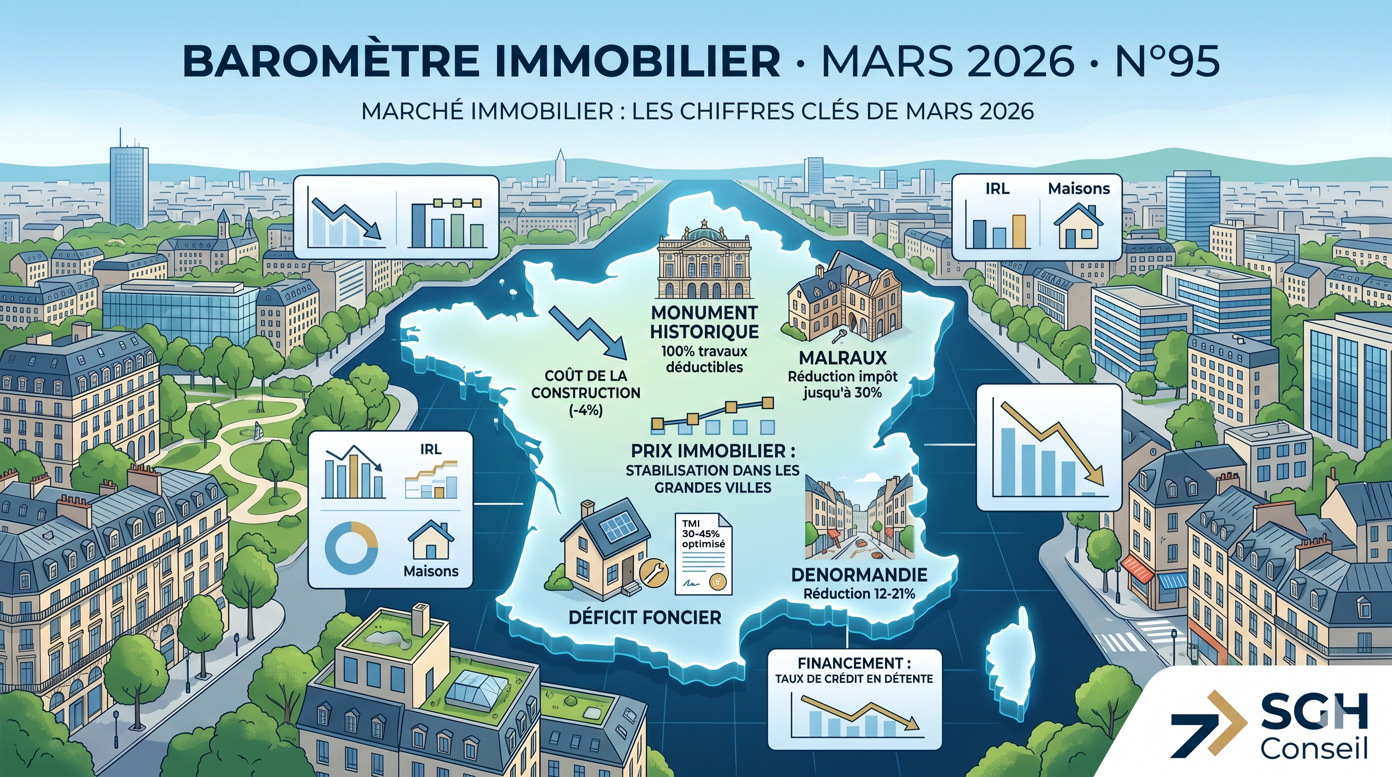 Marché immobilier : les chiffres clés de mars 2026